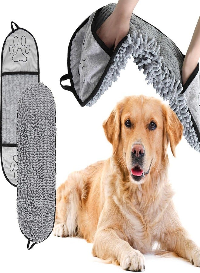 ZMOXY Microfiber Pet Bath Towel - Ultra Soft & Super Absorbent Drying Towel with Hand Pockets for Dogs & Cats - Quick Dry Towel for Medium & Large Pets - Ideal for Bath, Rain, Travel & Beach - Image 2